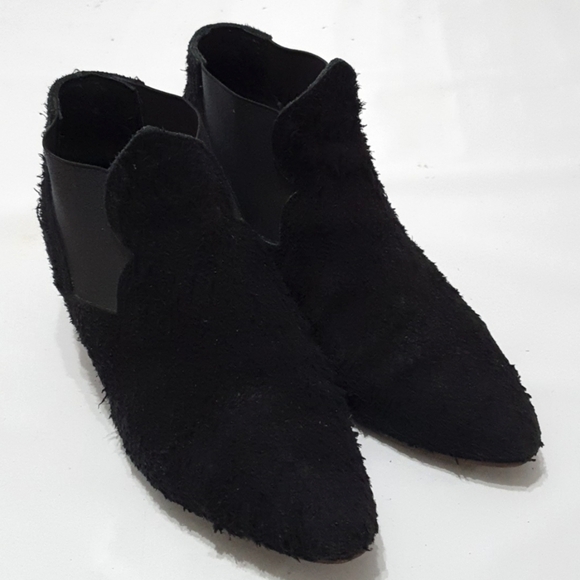 ACNE Alma Sable Distressed Ankle Booties - Picture 3 of 10